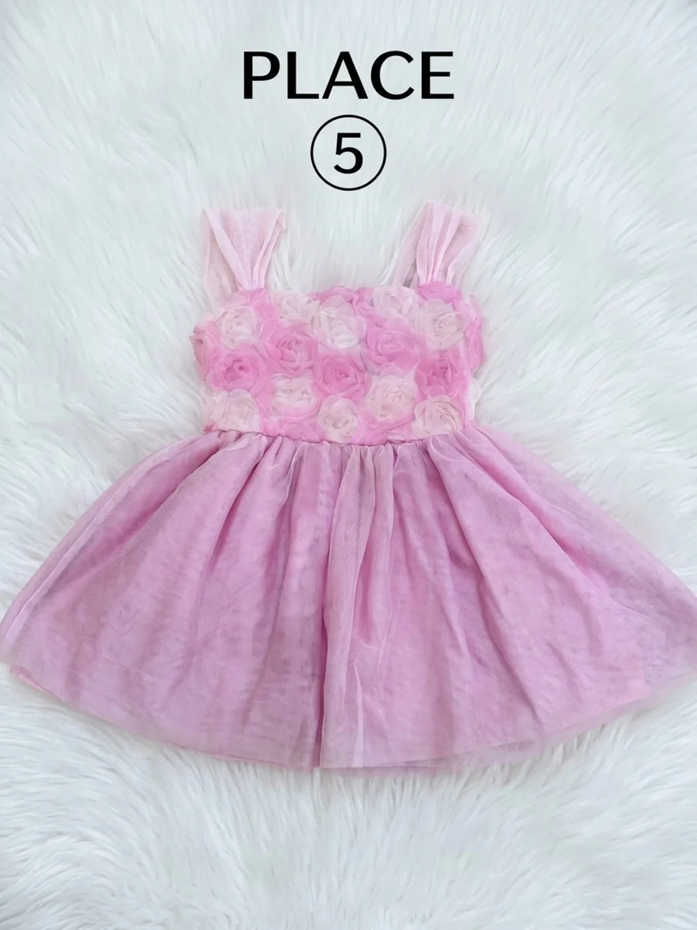 Children’s Place Pink Rose Dress – Size 5 – Great Condition